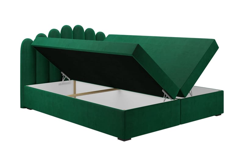 Kontinentalseng Bangoralla 140x200 cm Medium - Fløyel/Beige - Møbler - Senger - Kontinentalsenger