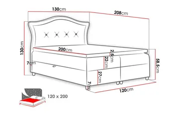 Kontinentalseng Boisdale 120x200 cm - Møbler - Senger - Kontinentalsenger