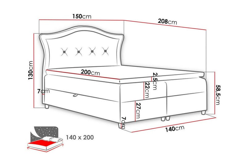 Kontinentalseng Boisdale 140x200 cm - Brun - Kontinentalsenger