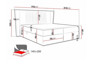 Kontinentalseng Boisdale 140x200 cm - Mørkegrønn - Møbler - Senger - Kontinentalsenger