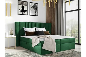 Kontinentalseng Boisdale 160x200 cm - Mørkegrønn - Møbler - Senger - Kontinentalsenger