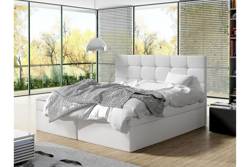 Kontinentalseng Bruvold 140x200 cm - Hvit - Møbler - Senger - Kontinentalsenger