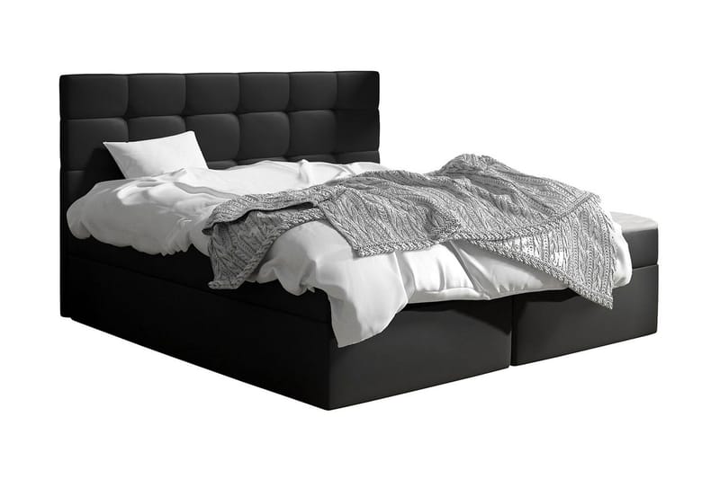 Kontinentalseng Bruvold 140x200 cm, Svart