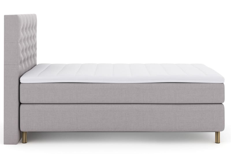 Kontinentalseng Choice No 3 120x200 Fast - Lysegrå|Kobberben - Møbler - Senger - Kontinentalsenger