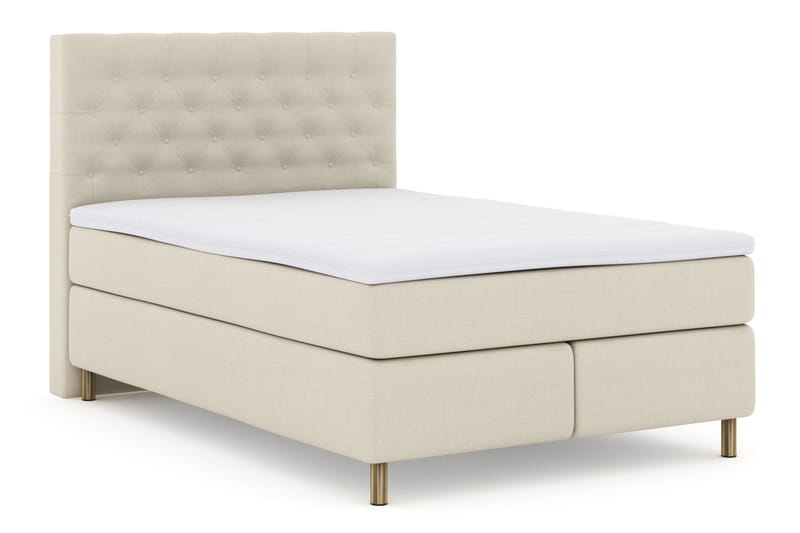 Kontinentalseng Choice No 3 140x200 Fast - Beige|Kobberben - Møbler - Senger - Kontinentalsenger
