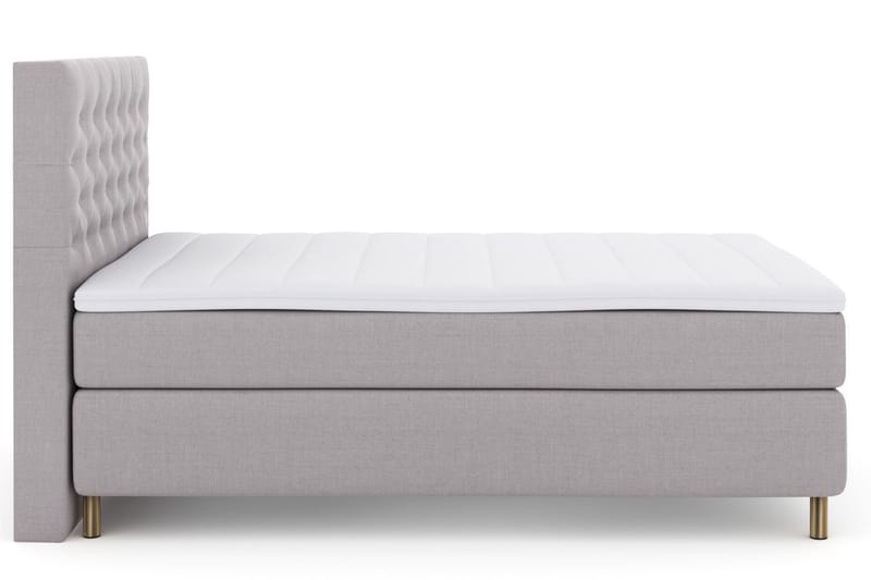 Kontinentalseng Choice No 3 140x200 Fast - Lysegrå|Kobberben - Møbler - Senger - Kontinentalsenger