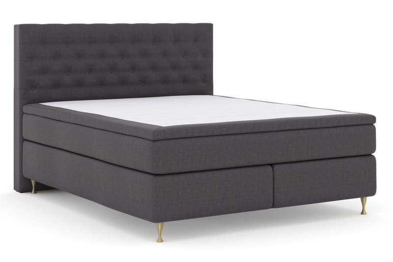 Kontinentalseng Choice No 4 180x200 Fast - Mørkegrå|Gullben - Møbler - Senger - Kontinentalsenger