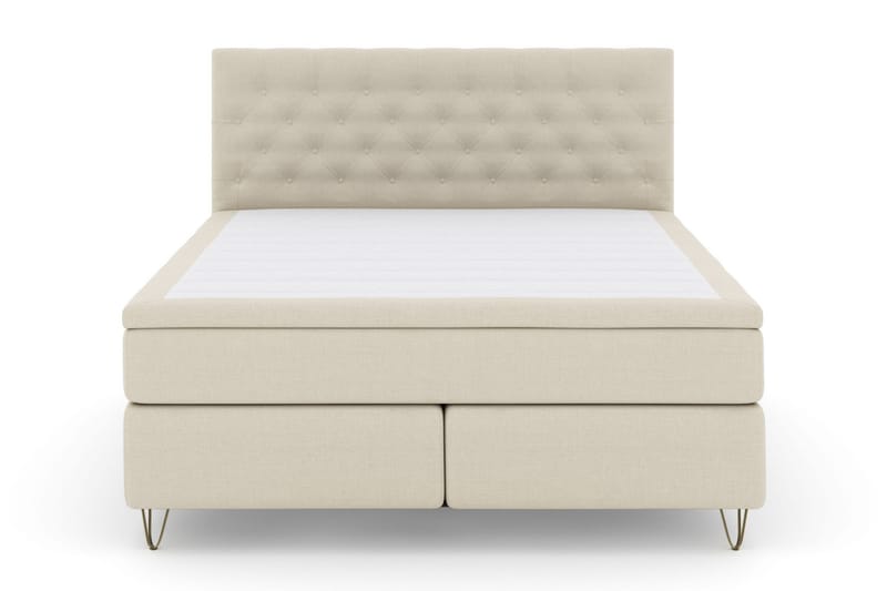 Kontinentalseng Choice No 4 210x210 Fast - Beige|V-formede Metallben - Møbler - Senger - Kontinentalsenger
