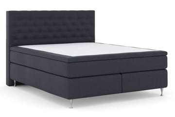 Kontinentalseng Choice No 4 210x210 Fast/Medium - Blå|Sølvben - Møbler - Senger - Kontinentalsenger