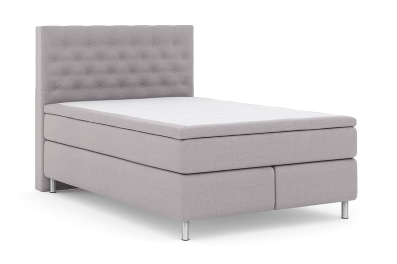 Kontinentalseng Choice No 5 140x200 Fast Lateks - Lysegrå|Metallben - Møbler - Senger - Kontinentalsenger