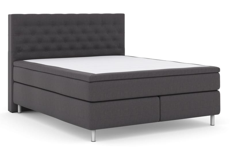 Kontinentalseng Choice No 5 160x200 Medium Lateks - Mørkegrå|Metallben - Møbler - Senger - Kontinentalsenger