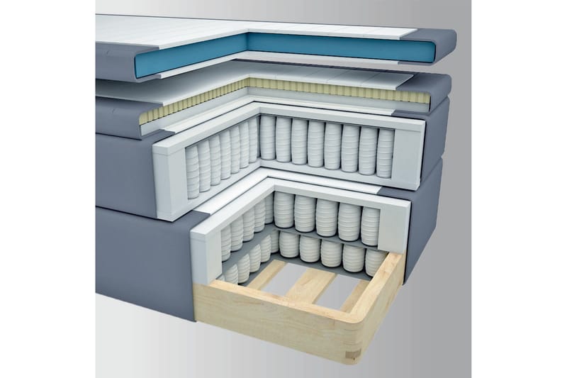Kontinentalseng Choice No 5 180x200 Medium Watergel - Beige|Gullben - Møbler - Senger - Kontinentalsenger