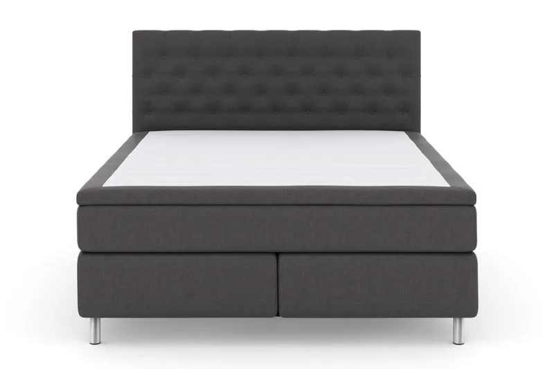 Kontinentalseng Choice No 5 210x210 Fast/Medium Lateks - Mørkegrå|Metallben - Møbler - Senger - Kontinentalsenger