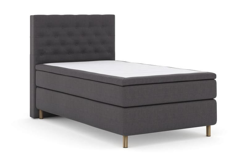 Kontinentalseng Choice No 6 120x200 Fast Watergel - Mørkegrå|Kobberben - Møbler - Senger - Enkeltsenger