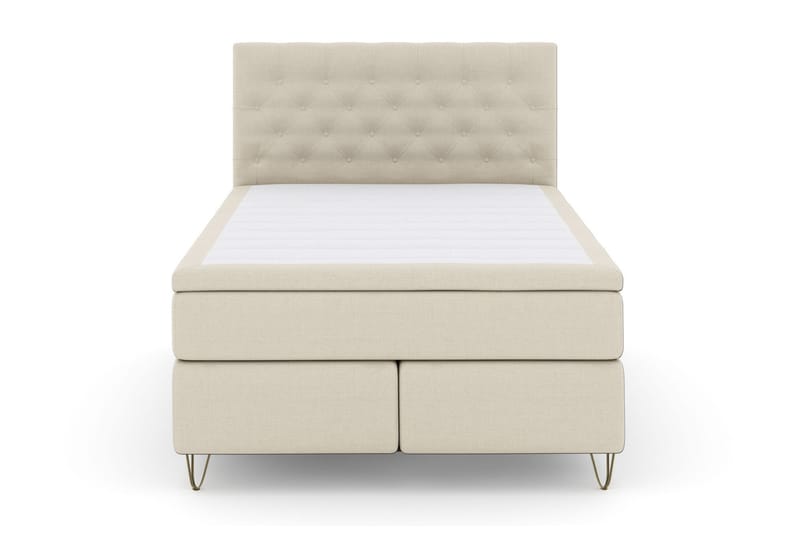 Kontinentalseng Choice No 6 140x200 Fast/Medium Lateks/Memor - Beige|V-formede Metallben - Møbler - Senger - Kontinentalsenger