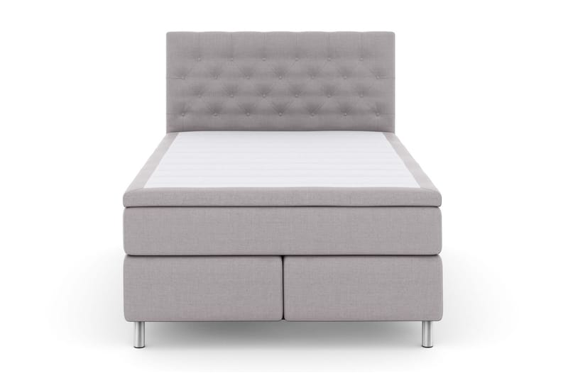 Kontinentalseng Choice No 6 140x200 Fast/Medium Watergel - Lysegrå|Metallben - Møbler - Senger - Kontinentalsenger