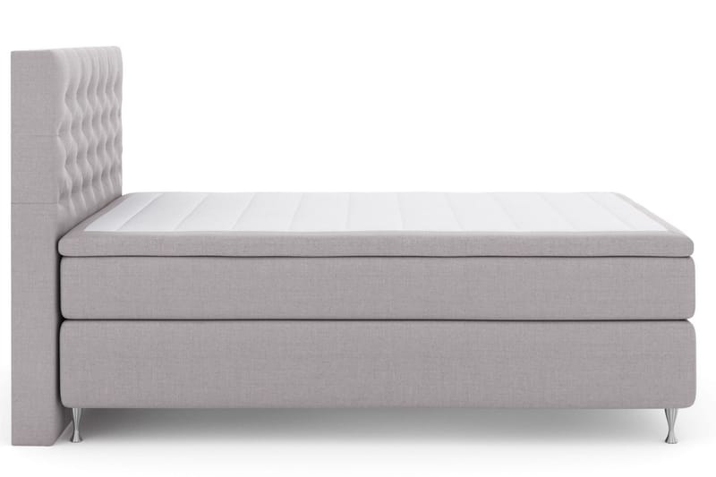 Kontinentalseng Choice No 6 140x200 F/M Memory/Pocket - Lysegrå|Sølvben - Møbler - Senger - Kontinentalsenger