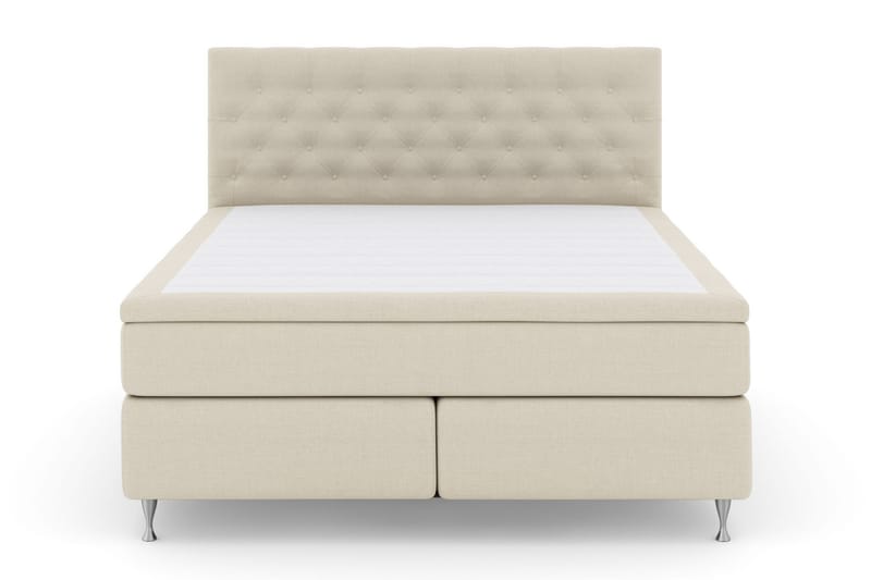 Kontinentalseng Choice No 6 210x210 Fast/Medium Lateks/Memor - Beige|Sølvben - Møbler - Senger - Kontinentalsenger
