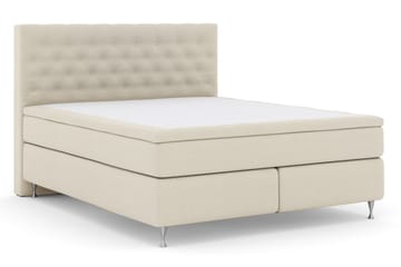 Kontinentalseng Choice No 6 210x210 Fast/Medium Lateks/Memor - Beige|Sølvben - Møbler - Senger - Kontinentalsenger