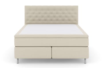 Kontinentalseng Choice No 6 210x210 Medium Memory/Pocket - Beige|Metallben - Møbler - Senger - Kontinentalsenger
