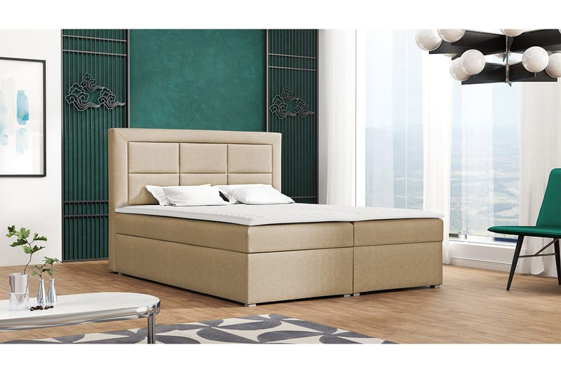 Kontinentalseng Clasic Box 180x215 cm - Beige - Kontinentalsenger