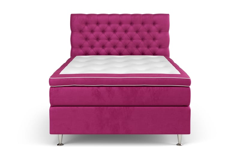 Kontinentalseng Estelle 120x200 cm - Rosa/Fløyel - Møbler - Senger - Kontinentalsenger