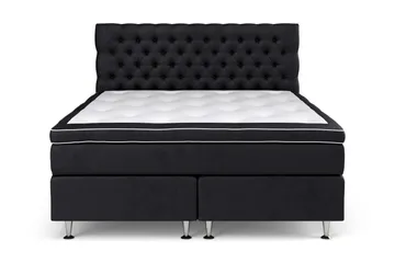 Kontinentalseng Estelle 180x200 cm - Svart/Fløyel - Møbler - Senger - Kontinentalsenger