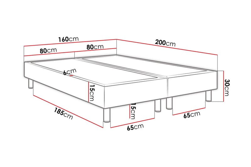 Kontinentalseng Forenza 160x200 cm - Hvit - Kontinentalsenger - Dobbeltsenger - Komplett sengepakke