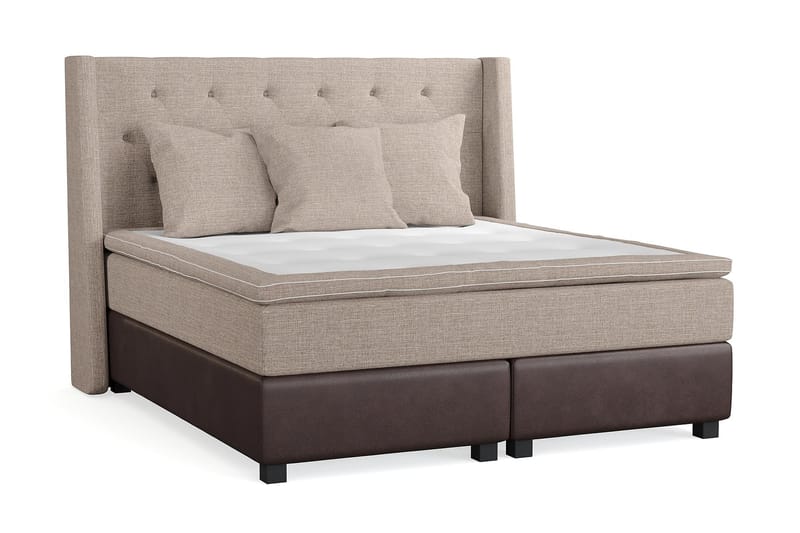 Kontinentalseng Havanna 160x200 - (+Flere valg) Beige/Brun - Møbler - Senger - Kontinentalsenger