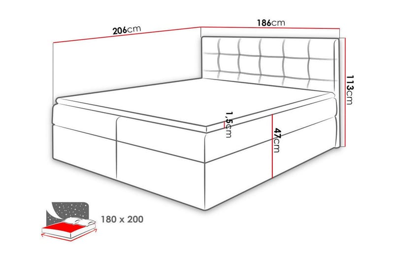 Kontinentalseng Kintore 180x200 cm - Beige - Kontinentalsenger