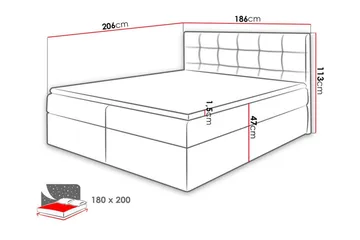 Kontinentalseng Kintore 180x200 cm - Møbler - Senger - Kontinentalsenger