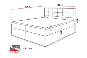 Kontinentalseng Kintore 180x200 cm - Møbler - Senger - Kontinentalsenger