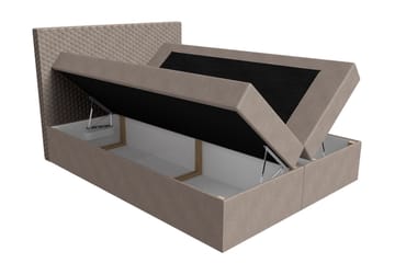 Kontinentalseng Livoll med Oppbevaring 120x200 - Grå - Møbler - Senger - Kontinentalsenger
