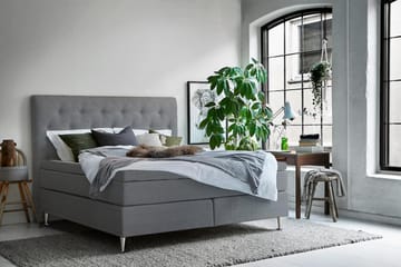Kontinentalseng Lomben 150x200 cm - Lysegrå - Møbler - Senger - Kontinentalsenger