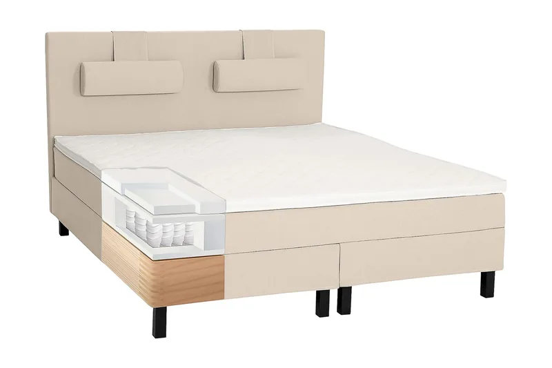 Kontinentalseng Lucky 150x200 Skum - Beige - Møbler - Senger - Kontinentalsenger
