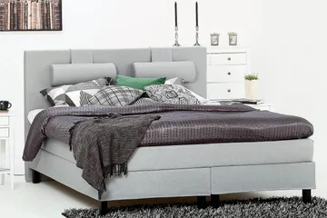 Kontinentalseng Lucky 150x200 Skum - Mellangrå - Møbler - Senger - Kontinentalsenger