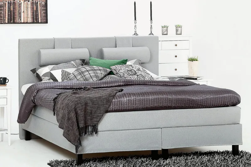 Kontinentalseng Lucky 150x200 Skum - Mellangrå - Møbler - Senger - Kontinentalsenger