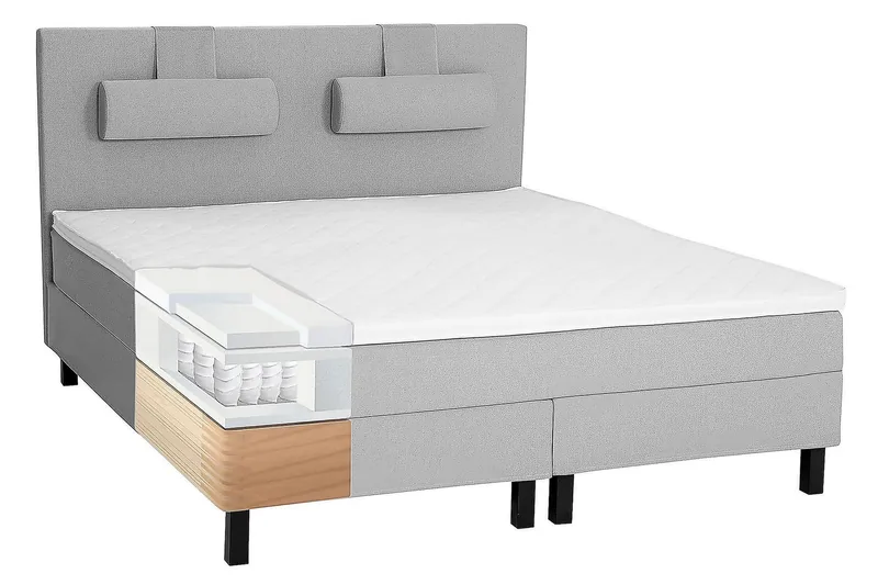 Kontinentalseng Lucky 150x200 Skum - Mellangrå - Møbler - Senger - Kontinentalsenger
