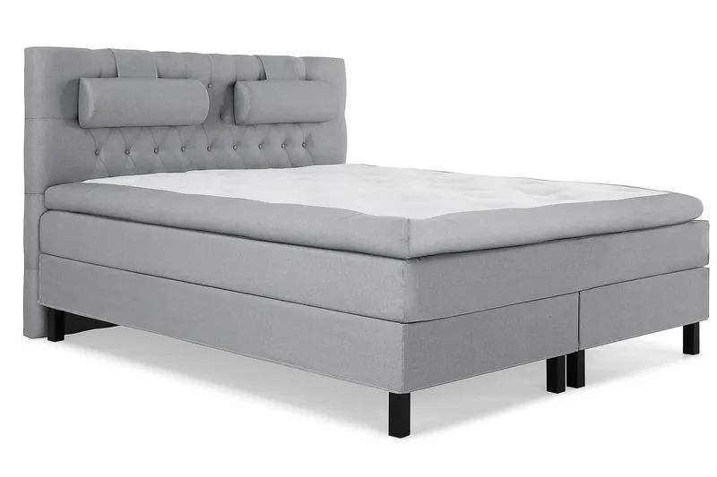 Kontinentalseng Lucky 160x200 Polyeter - Mellangrå - Møbler - Senger - Kontinentalsenger