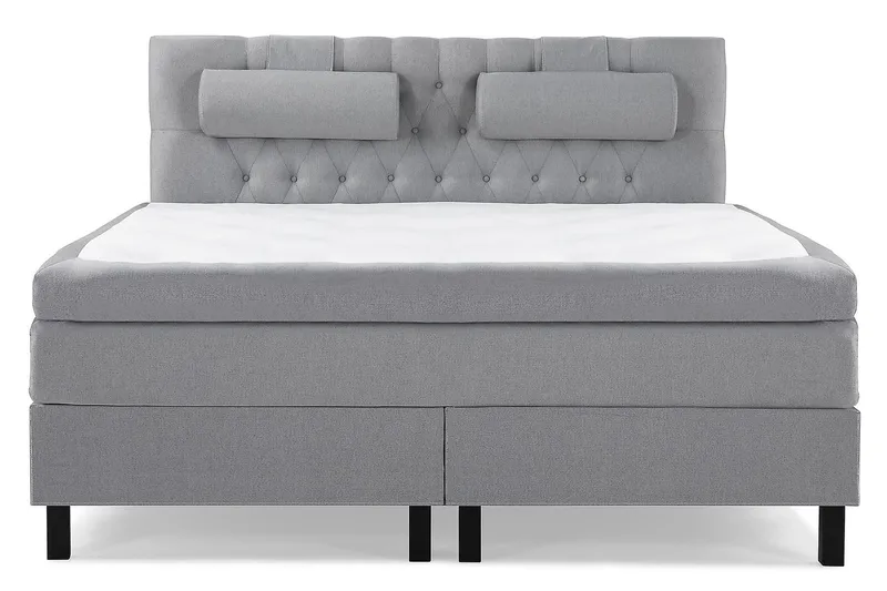 Kontinentalseng Lucky 160x200 Polyeter - Mellangrå - Møbler - Senger - Kontinentalsenger