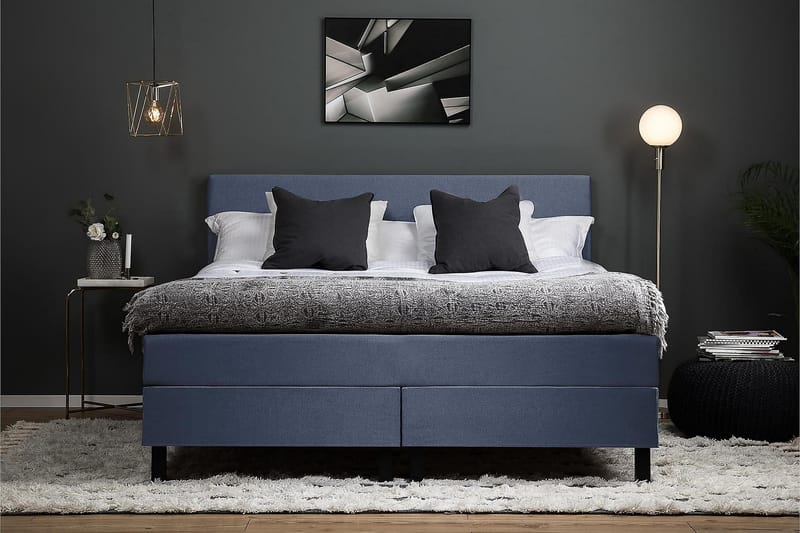 Kontinentalseng Lucky 180x200 Polyeter - Mørkeblå - Møbler - Senger - Kontinentalsenger