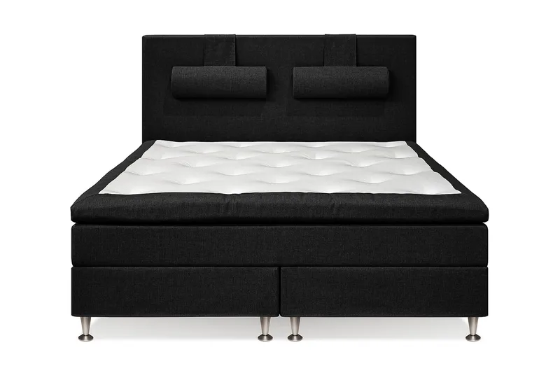 Kontinentalseng Meja 180x200 Svart, Svart