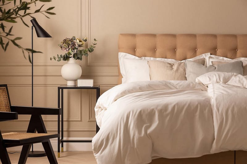 Kontinentalseng Nayaka 150x200 Memorymadrass - Beige - Møbler - Senger - Kontinentalsenger