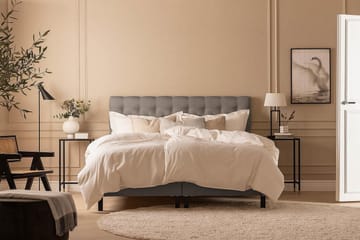 Kontinentalseng Nayaka 150x200 Memorymadrass - Grå - Møbler - Senger - Kontinentalsenger