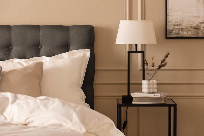 Kontinentalseng Nayaka 150x200 Memorymadrass - Mørkegrå - Møbler - Senger - Kontinentalsenger