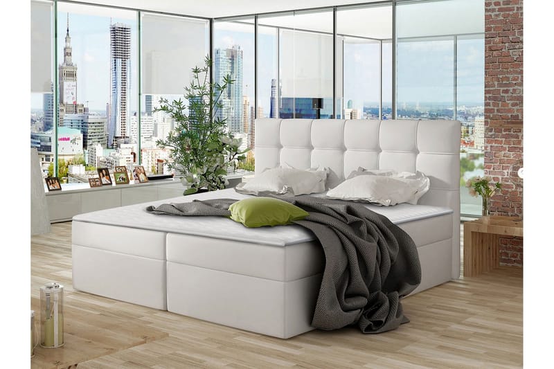 Kontinentalseng NELE 140x200 M - Hvit - Møbler - Senger - Kontinentalsenger