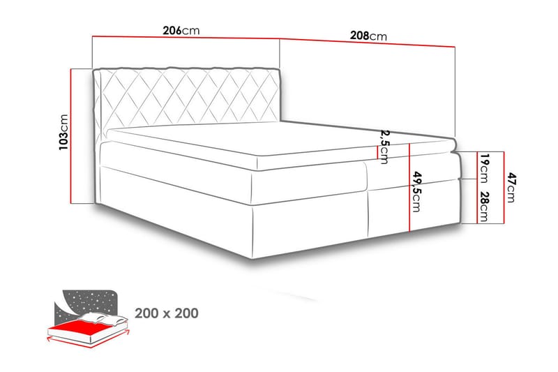 Kontinentalseng Nerland 200x200 - Beige - Kontinentalsenger - Dobbeltsenger