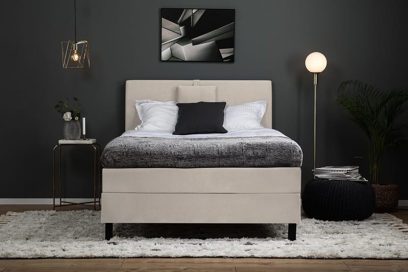 Kontinentalseng Olivia 120x200 Polyeter - Beige - Møbler - Senger - Kontinentalsenger