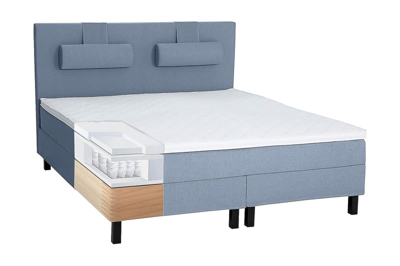 Kontinentalseng Olivia 120x200 Polyeter - Mørkeblå - Møbler - Senger - Kontinentalsenger