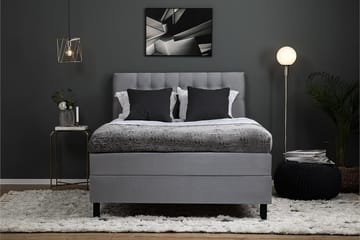 Kontinentalseng Olivia 140x200 cm Skum - Mellangrå - Møbler - Senger - Kontinentalsenger